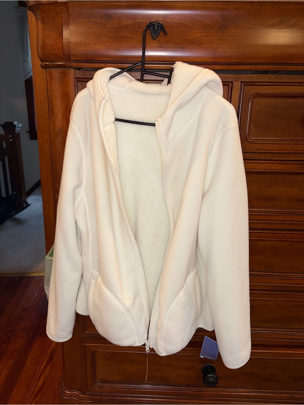 NWT Laura Scott Reversible Sherpa Zip Hoodie Jacket
